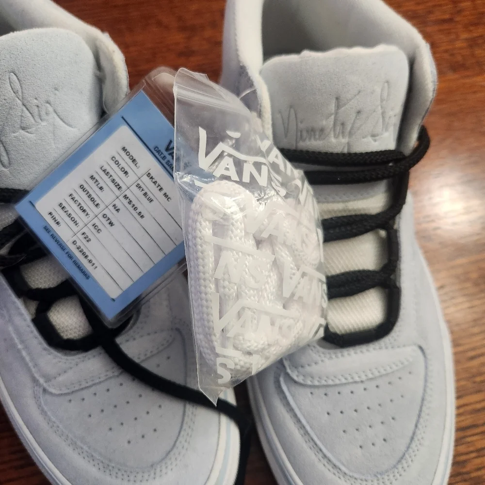 Vans OTW Skateboard showa Mens 10.5 Sky Blue Hi Top Lace Up Sneakers New
